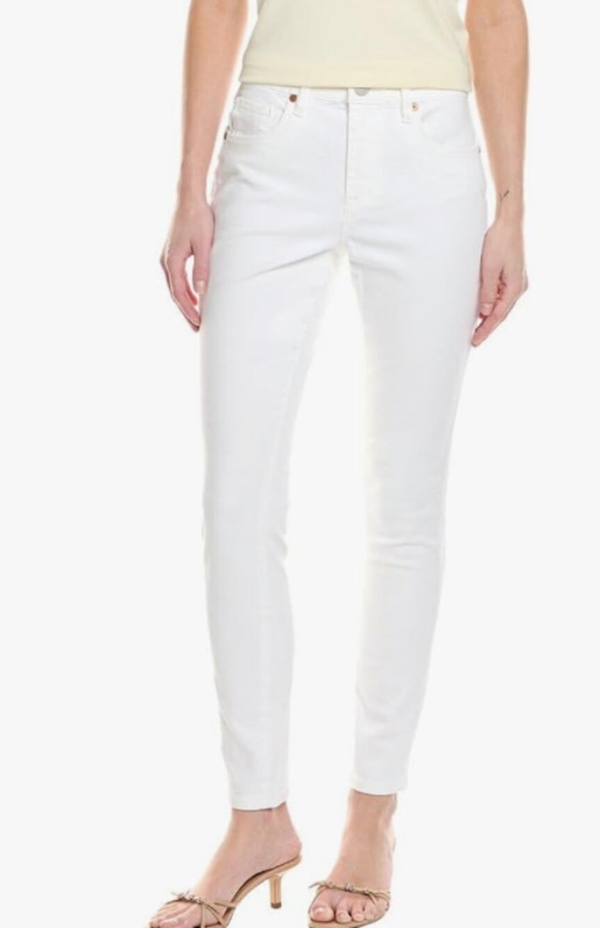 BLANKNYC Womens Bond Skinny Jeans Size 25 US 0 White Stretch Mid Rise NWOT